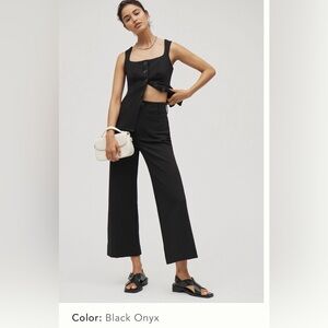 Maeve The Colette Knit Crop Wide Leg Pants